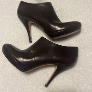 NWT Via Spiga Women’s Brown Leather Platform Ankle Shoes (Size 9.5 M)